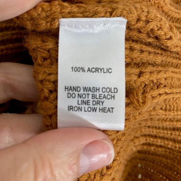 Lulus Carmichael Light Brown Off The Shoulder Knit Sweater Small - Picture 8 of 10
